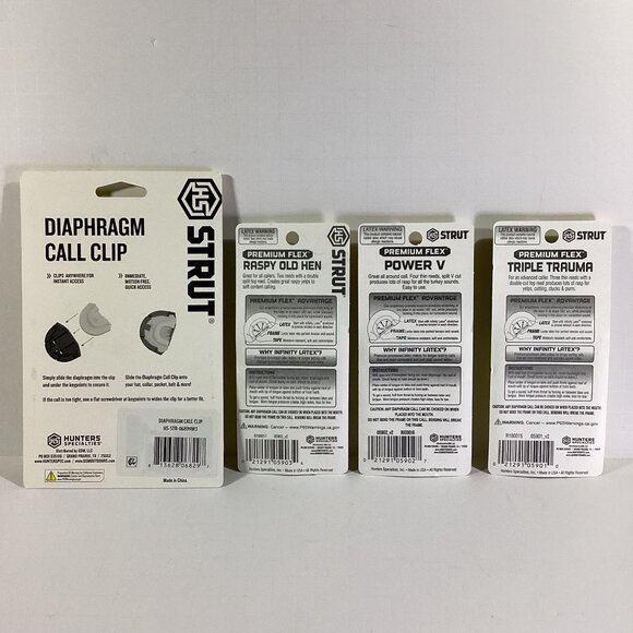 HS Strut Turkey Call  Combo Package Call Clips and Three Mouth Turkey Call Brand - Picture 2 of 2